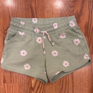 Cat & Jack Green Floral Athletic Shorts